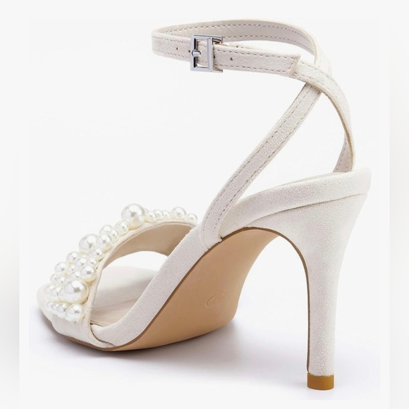 Coutgo Elegant Pearl-Embellished Nude Heels #654 - Picture 13 of 13